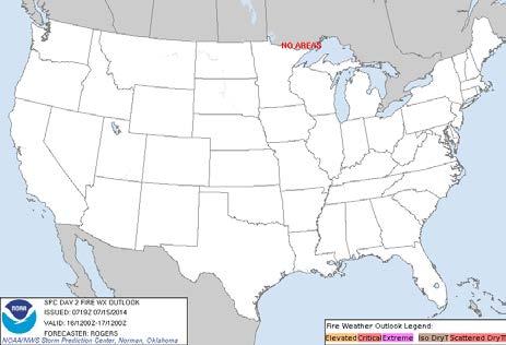 Critical Fire Weather Areas, Days 1 8 Day 1 Day 2