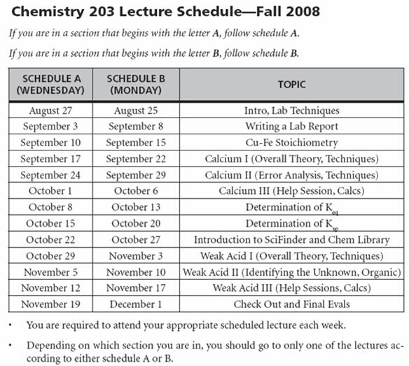 Lecture schedule Pages xxi (Introduction) of