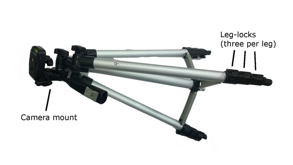 Figure 6: The simple camera tripod that will serve as a mount for the astrolabe Figure 7: The camera mount that attaches to the top of the tripod While the