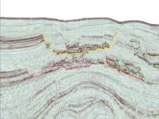 Earlier filled canyon High amplitudes in canyon bottom A A 2.5 Two-way traveltime, sec 3.0 3.5 4.0 2.0 1.
