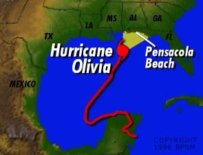 Property of Weather Compass!2011 3 Pensacola area two months ago. State officials, however, are worried that Olivia's rapid strengthening might catch some off guard.
