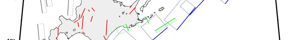 Hypocenter distribution map of earthquake around Hokkaido, Japan (Mj>=3.