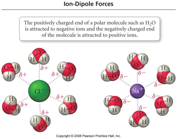 Ion-Dipole Attraction Liquid Properties & Structures Surface tension is a property of liquids that results from the tendency of liquids to minimize their surface area In order to minimize their