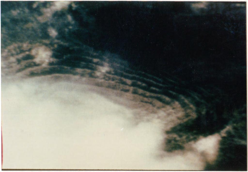 Multiple exposure over time of arc cloud line shown in previous images, which