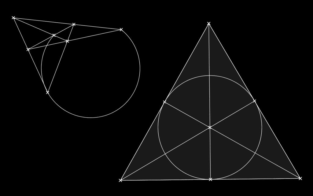 Problem 1.. In the figure on page 8 are shown two illustrations of the Fano plane: A highly symmetric illustration based on an equilateral triangle, and a more arbitrary chosen one.