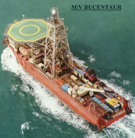 Soil investigation from special soil drilling vessel Example soil drilling vessel with dynamic