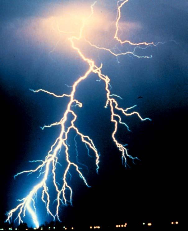 A bolt of lightning is hotter than the surface of the sun. You can tell how far away lightning is. by counting the number of seconds between the time you see lightning and the time you hear thunder.