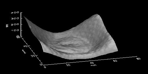 5 : computed material thickness to remove [nm] Figure 4.6 : material actually removed [nm] Figure 4.