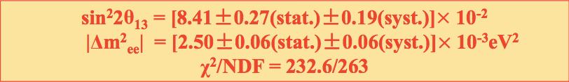 AT NEUTRINO 2016, LONDON REACTOR VALUES Double Chooz : sin22θ13=0.111±0.018!