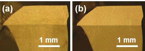 234 A.M. Abdelhafeez et al. / Procedia CIRP 37 ( 2015 ) 230 235 probably being caused by wandering of the tool as it entered the workpiece. (a) (b) Figure 9.