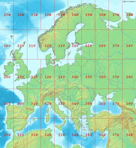 The Universal Transverse Mercator (UTM) projected coordinate system uses a 2-dimensional Cartesian coordinate system to give locations on the surface of the Earth.