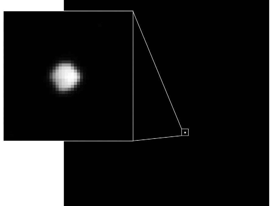 Observation of Ryugu Image of Ryugu taken with the ONC-T (Optical Navigation Camera Telescopic) June 13, distance 920km Ryugu s brightness is about - 6.6 magnitude.