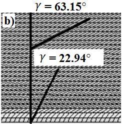 μ = 0.08 and μ= 0.10. Figure 7. Effective plastic strain field for friction coefficient μ = 0.08 a) Conventional ECAP die; b) ECAP die with low friction.