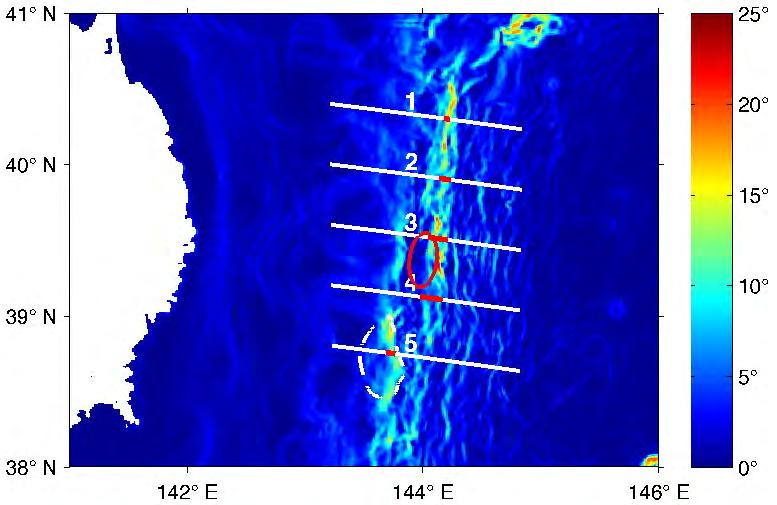 Slope stability analysis along Sanriku coast Five bathymetric transects studied, based