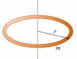 4 Example 6 A rod of mass M and length L is rotating about axis perpendicular to the rod at one end. Show that the moment of inertia I = 1 3 ML2.