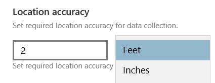 Collector Location Accuracy Userdefined