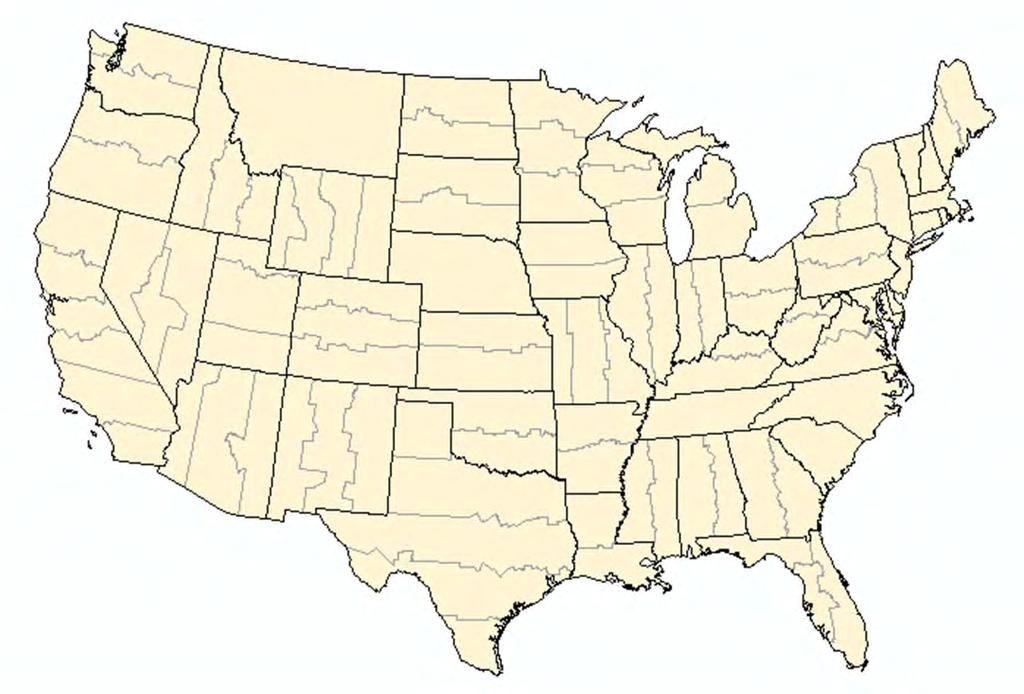 State Plane Coordinates Zones 125 zones, following state