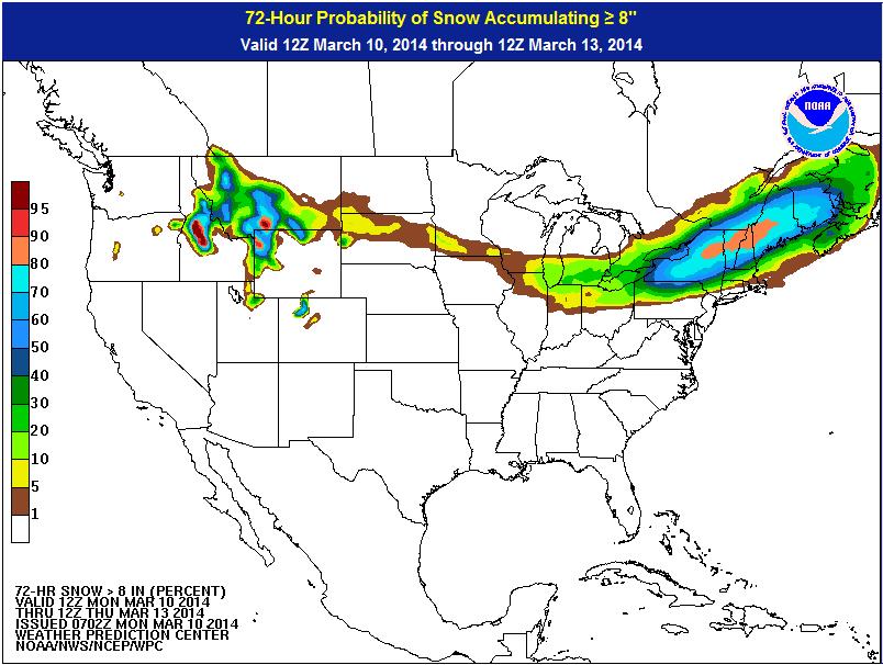 Snowing Probabilities (72-hour) http://www.wpc.ncep.noaa.