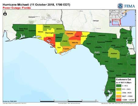 October 11 GA EOC at Full Activation: Governor declared state of emergency for 108 counties Emergency Declaration FEMA-3406-EM-GA approved on October 10 NC EOCs at Partial Activation: