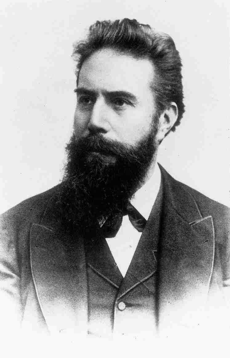 X-rays (Roentgen, 1895) A new form of extremely penetrating radiation, soon identified as electromagnetic radiation with short wavelength. Produced e.g. when electrons are abruptly decelerated.