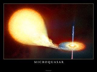 The conventional mechanisms are: Accreting microquasar (stellar mass black hole) with