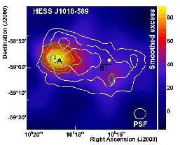 TeV Counterpart to 1FGL J1018.6? The H.E.S.S. team (2012) reported discovery of HESS J1018-589. Positionally coincident with SNR G284.3 1.8 and 1FGL J1018.