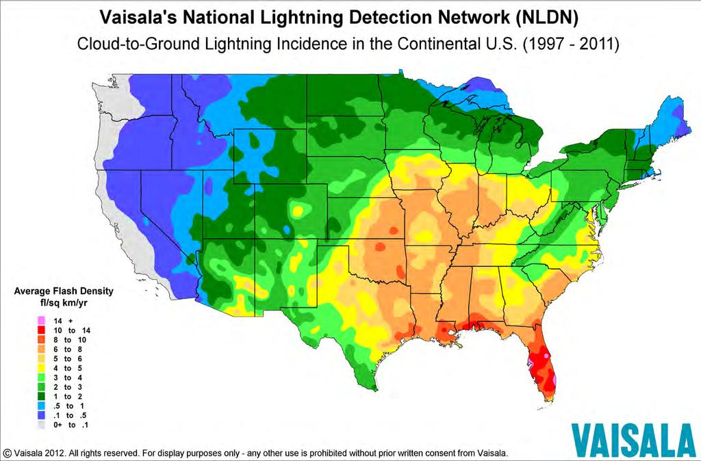Ground Lightning Flash Density (N g )