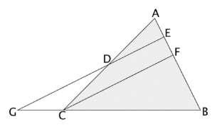 Question 5 [10 marks] a) In the given figure, AE = DC = 3, AB = 10 and AD = 4,5.