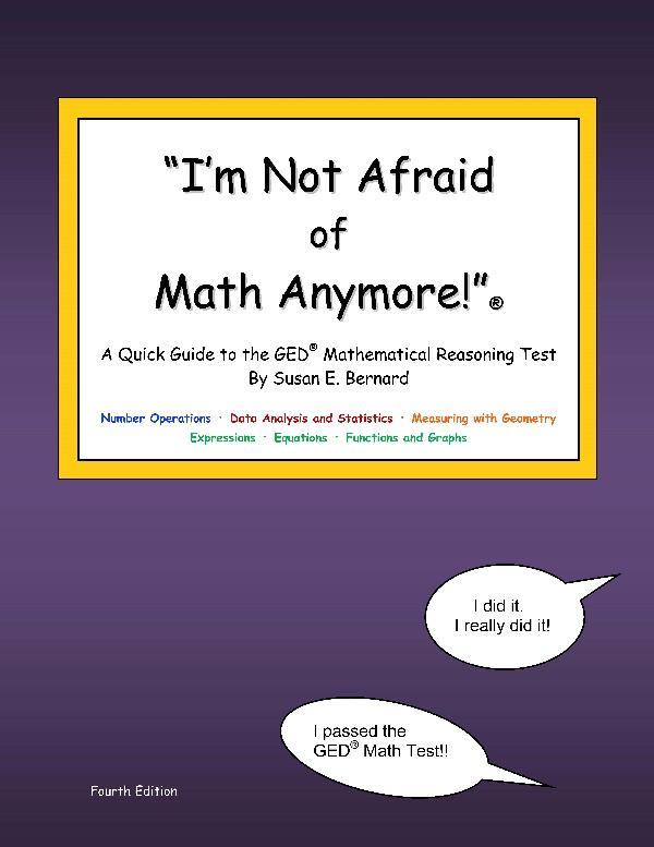 I m Not Afraid of Math Anymore!