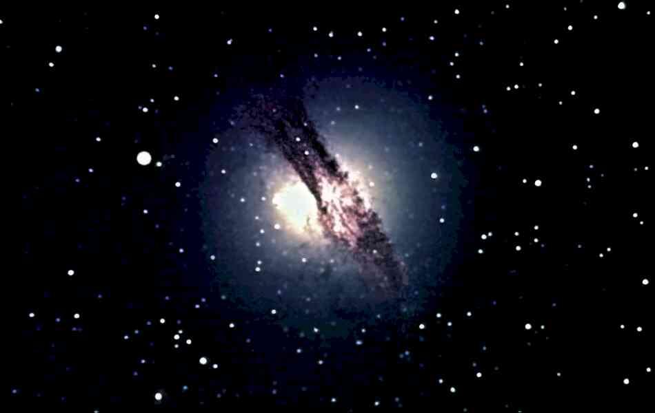 Centaurus A EllipCcal galaxy Dust lane Very bright radio source and