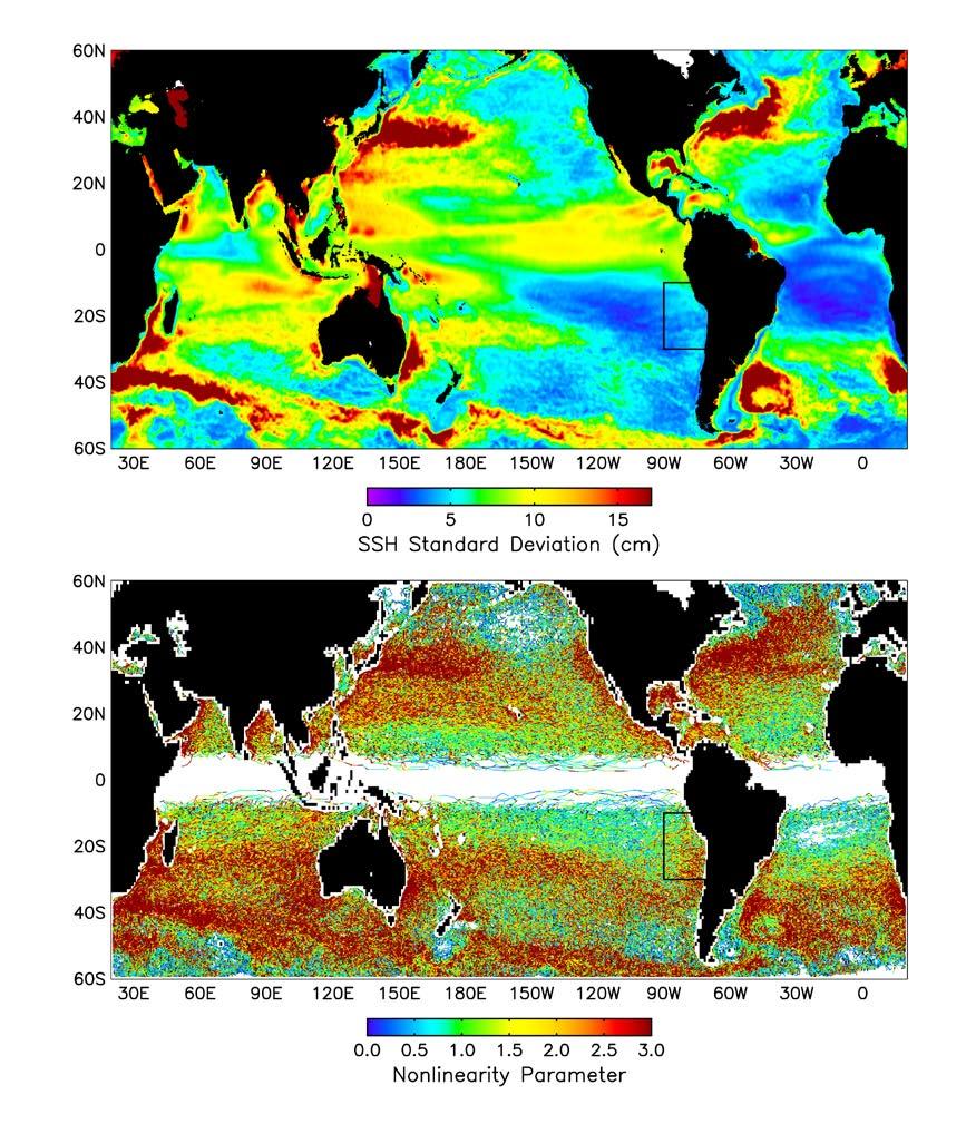 Satellite Altimeter Observations of Oceanic Eddies