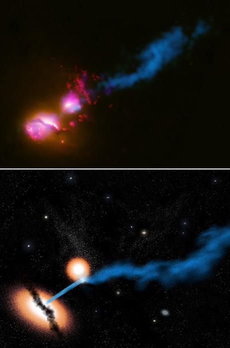 Death Star Galaxy Actual image (optical & radio) AGN Jet