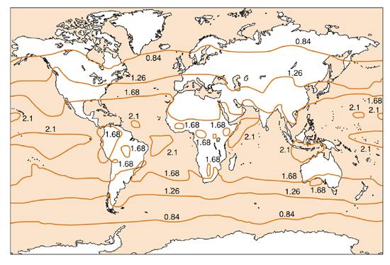 The Earth s waters constitute its hydrosphere The oceans dominate: almost 96 % of the total The deep ocean (below 200-300 m) accounts for 91 % of