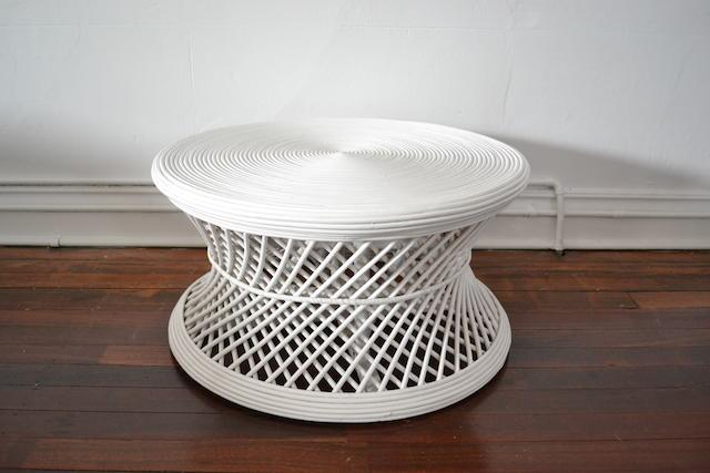 riviera coffee table H 440mm D 810mm $45.00 (Qty 2) riviera cane side table H 530mm D540mm $15.