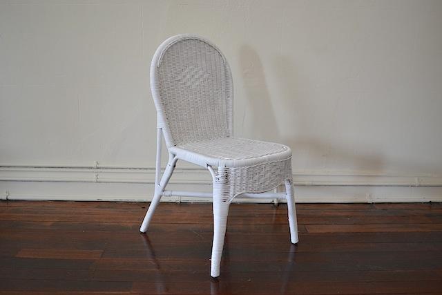 cane chair & cushion H 740mm W 550mm $25.