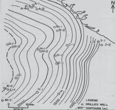 3: Structure contour map on top of Early Cretaceous The thickness map prepared for Early Cretaceous level (Fig.