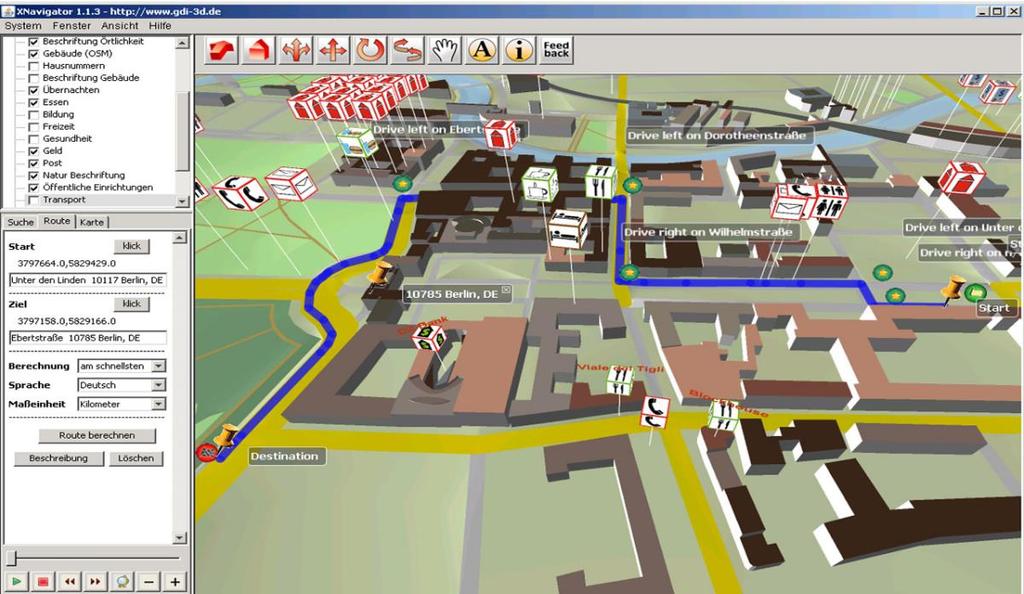 Decision Support DWG Application fusion: 3d, location services, mass market CityGML, OpenStreetMap,