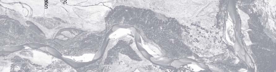Fish Passage and Habitat Example aquatic habitat features from 1937 aerial photograph, downstream end of