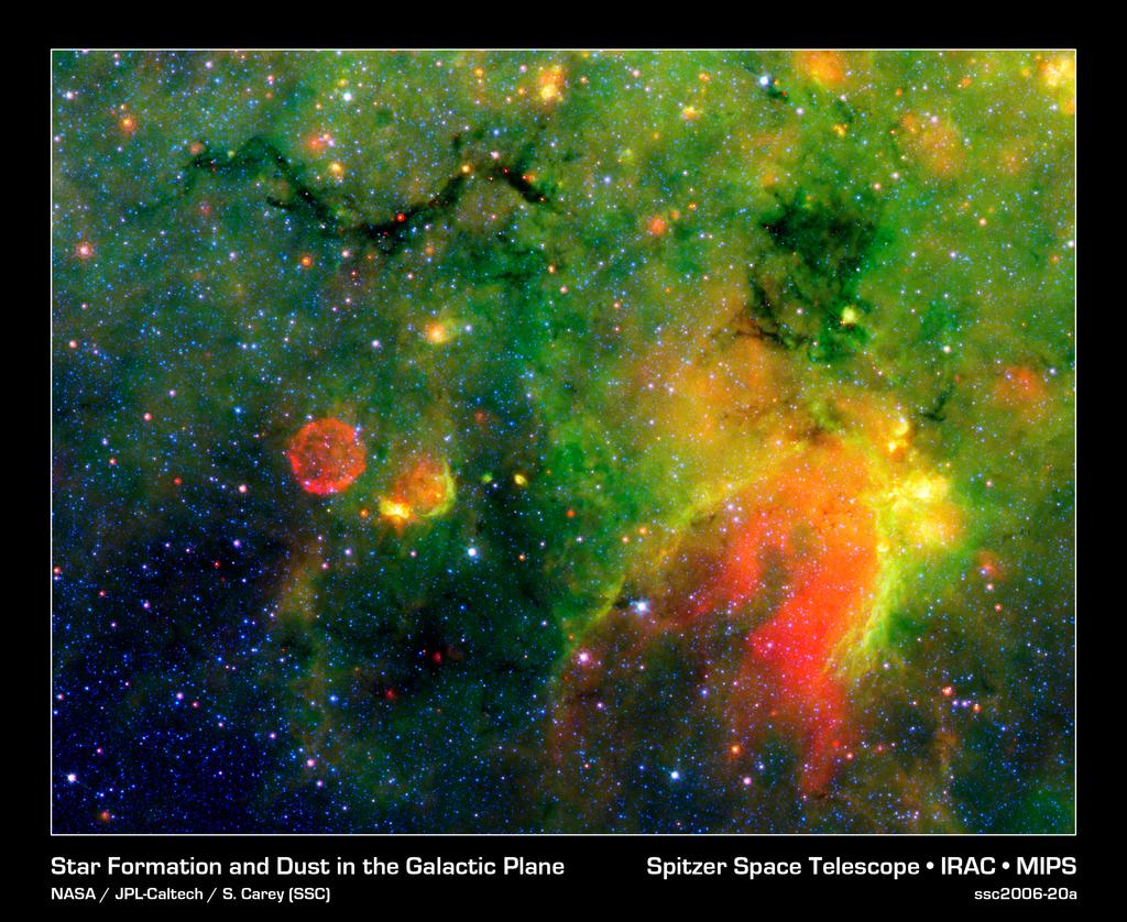 IRDCs in the Galaxy Infrared dark clouds (IRDCs) are dense molecular clouds seen in silhoue=e against the mid- IR emission of the galackc plane (Perault et