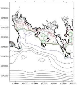 An Analysis of Tsunami Inundation in Mandalika Tourism Area (Stage I) Central Lombok, West Nusa Tenggara (a) Figure 1 (a) Map of Masterplan Mandalika Stage-1 and (b) initial contour map for analysis