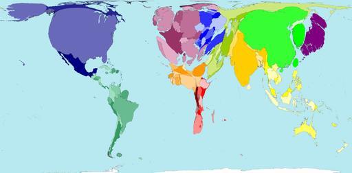 Map of ecological footprint of