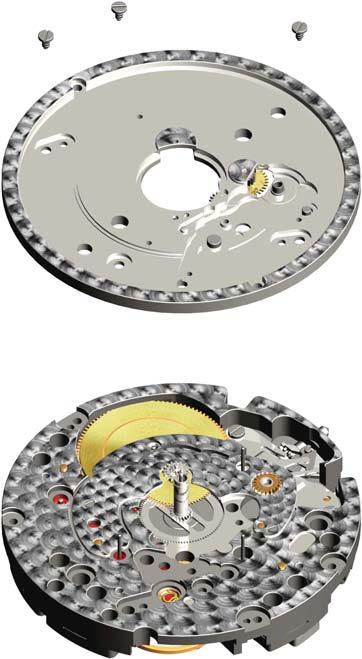 Exploded views - Dial side for calibre 3603 Parts listed in order of assembly 1 =