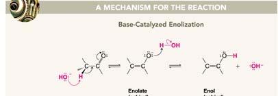 -Dicarbonyl compounds exist primarily in the enol form The enol is more stable because it has a conjugated system and because of stabilization of the enol through hydrogen bonding Mechanism for Base-