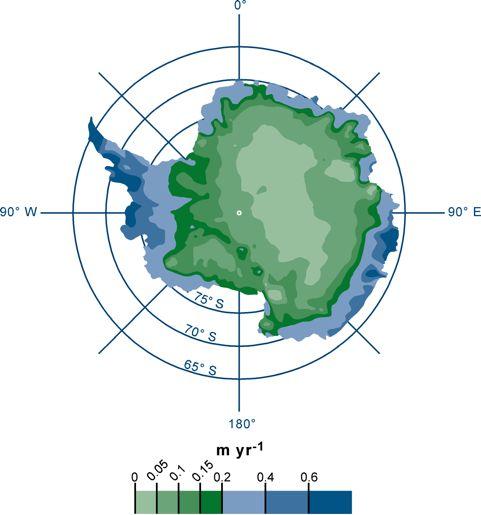 Antarctic Accumulation Rate Cuffey and Paterson (2010) The