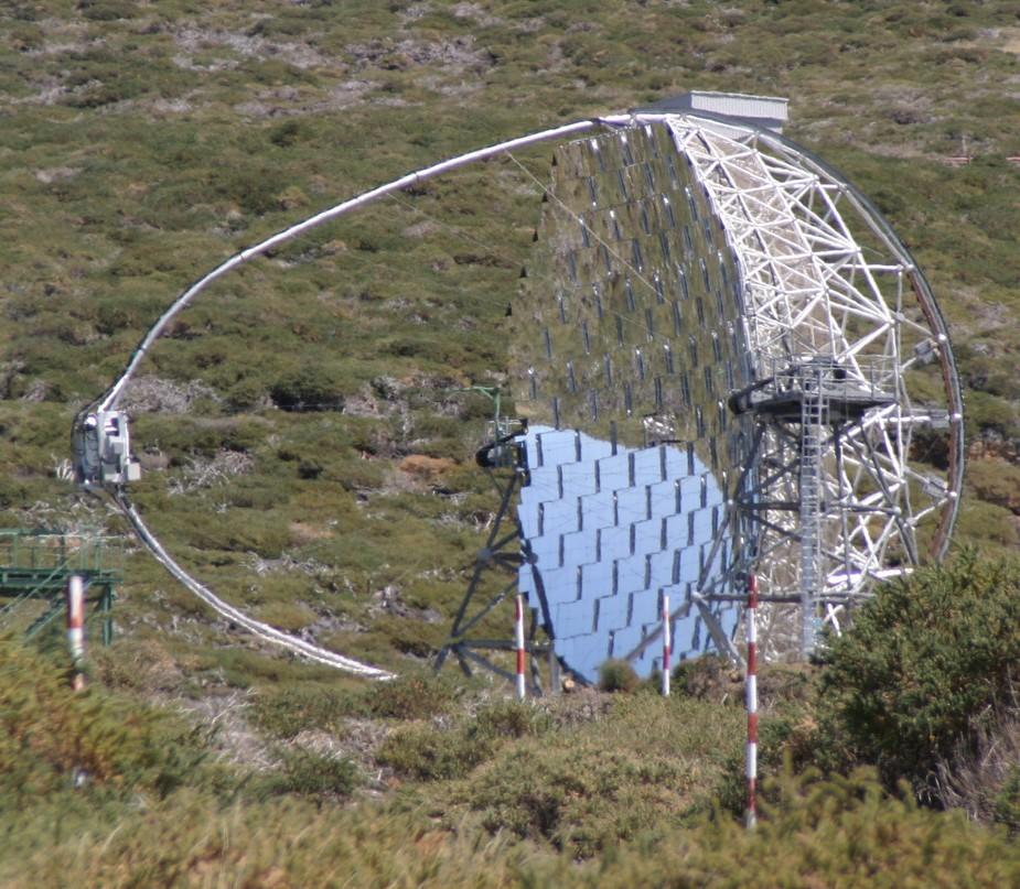 MAGIC Major Atmospheric Gamma-Ray Imaging Cherenkov One 17 meter telescope located in Canary Islands Now taking data.