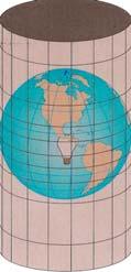In this projection the lines of longitude are parallel!