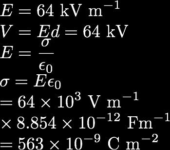-V Volts Example (cont) 0 Volts d E v For a constant electric field strength E required to accelerate an electron from rest over a distance d=1 m to a speed c/2 where c is light speed If the
