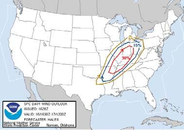 Outlook Provide the threat of severe weather occurring within 25 miles of any point within the area Large hail