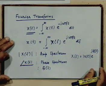 (Refer Slide Time: 25:27) So, now we quickly come to Fourier transforms, all of the Fourier series, which is defined only for periodic signals, Fourier transforms are defined for any signal.