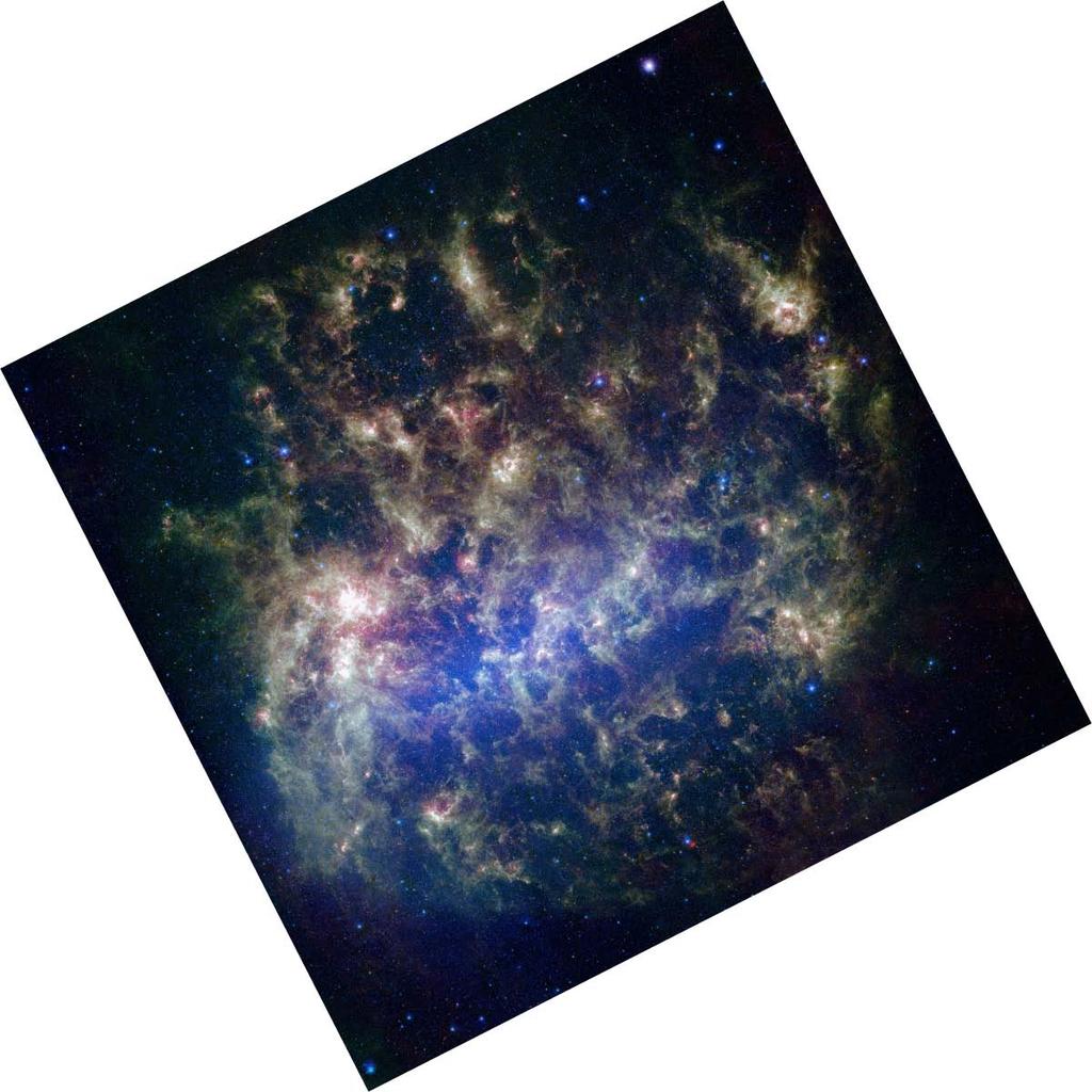 Large scale observations in IR Spitzer survey of the LMC SAGE: Surveying the Agency of the galaxy s evolution (Meixner